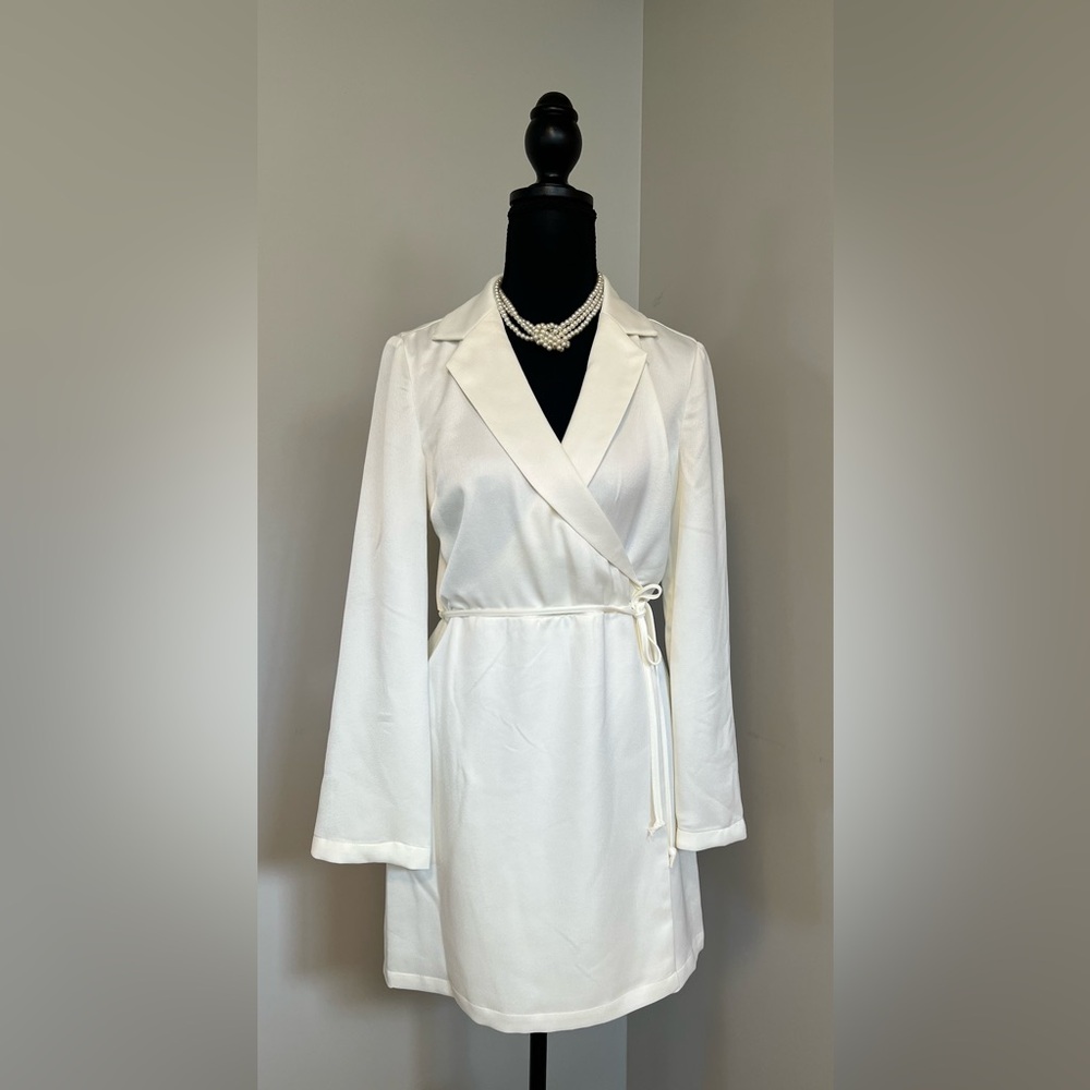 Bar III White Wrap Dress